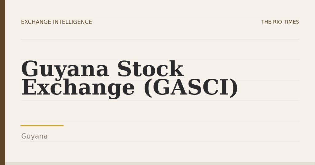 Guyana Stock Exchange (GASCI), Guyana
