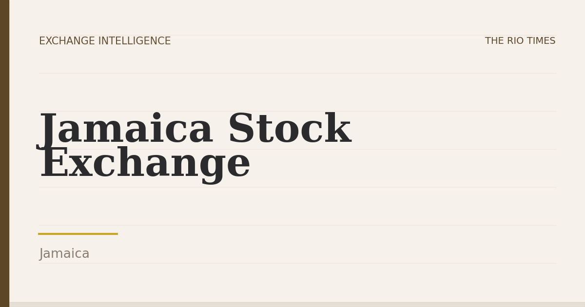 Jamaica Stock Exchange, Jamaica