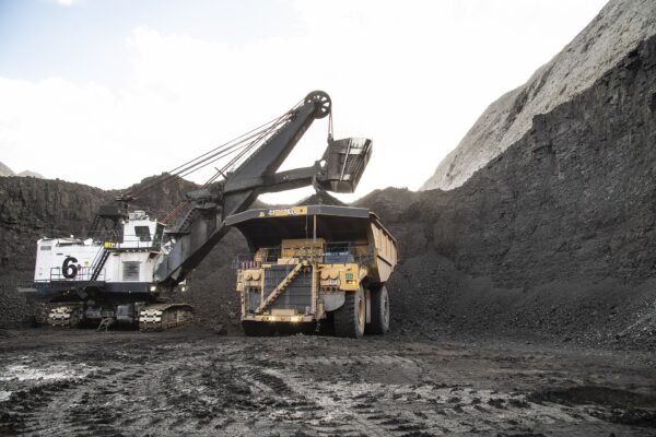 Caterpillar excavator mining