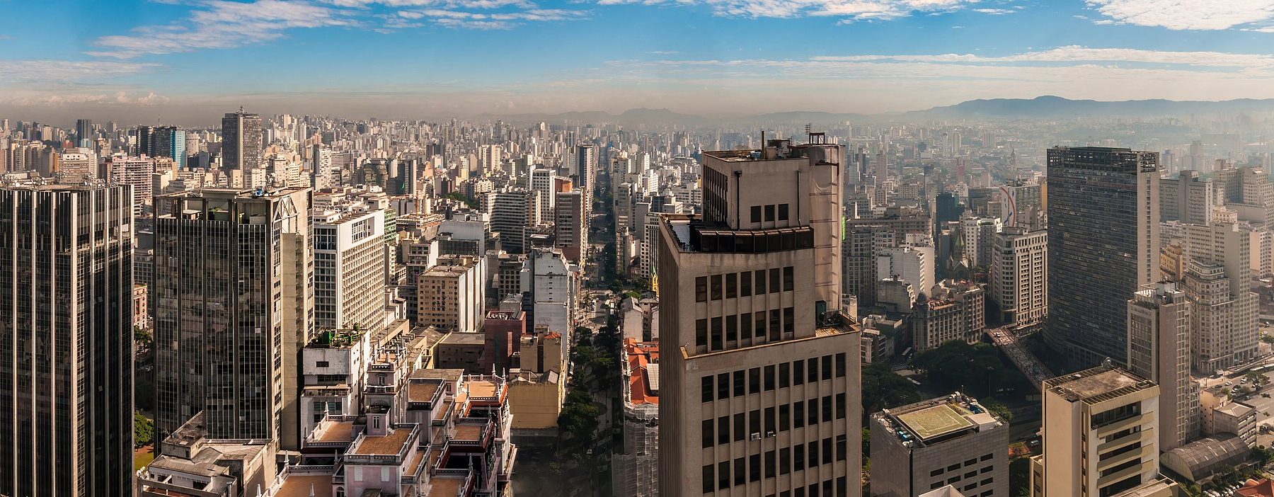 Sao Paulo city skyline aerial Brazil