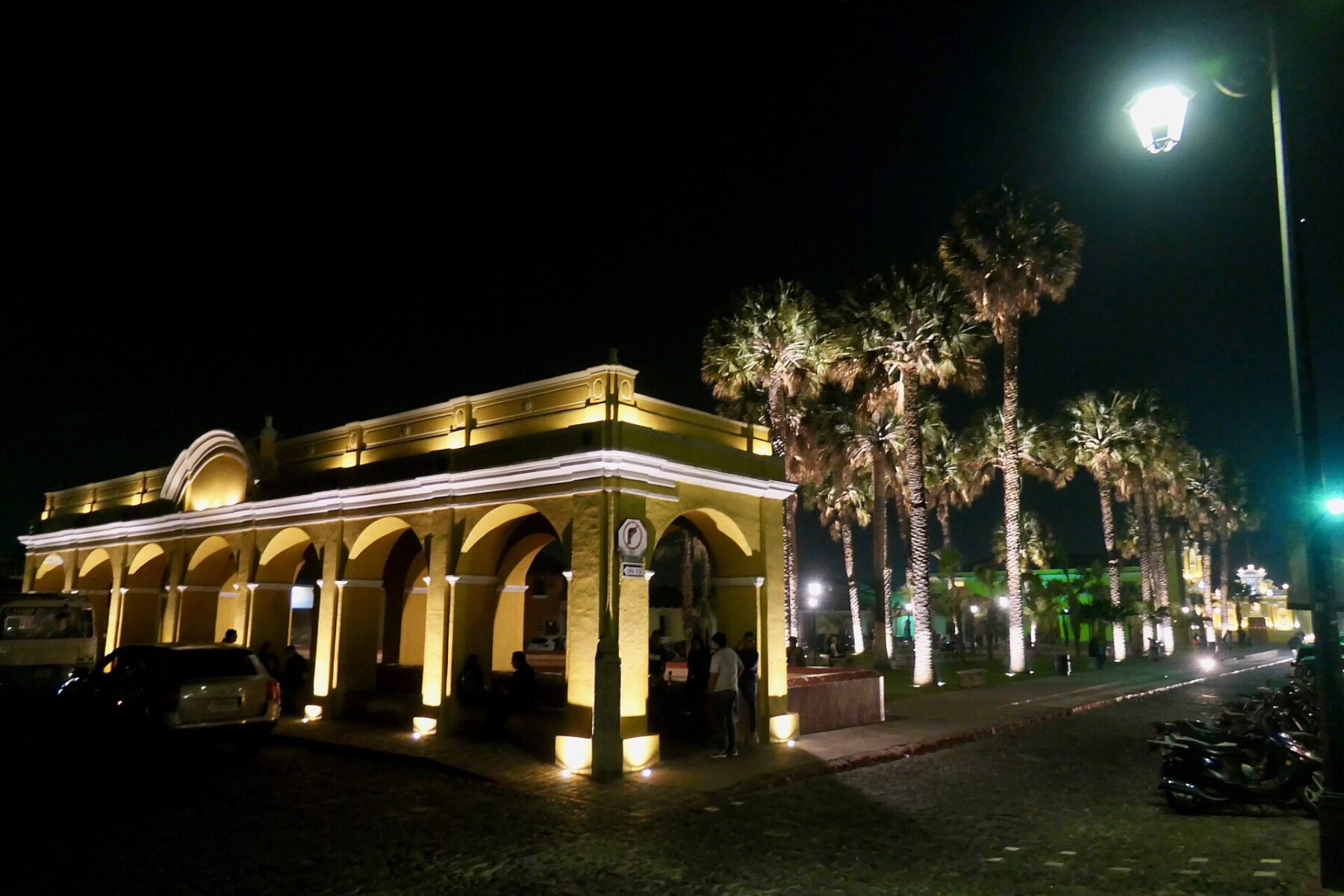 Antigua Guatemala night lights