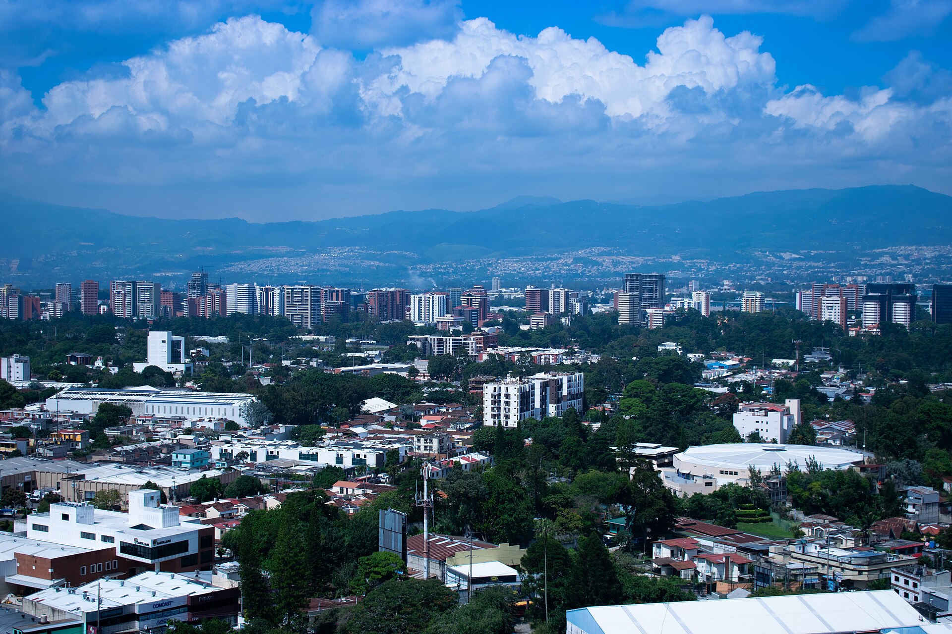 Guatemala City skyline, Canada IDB guarantee