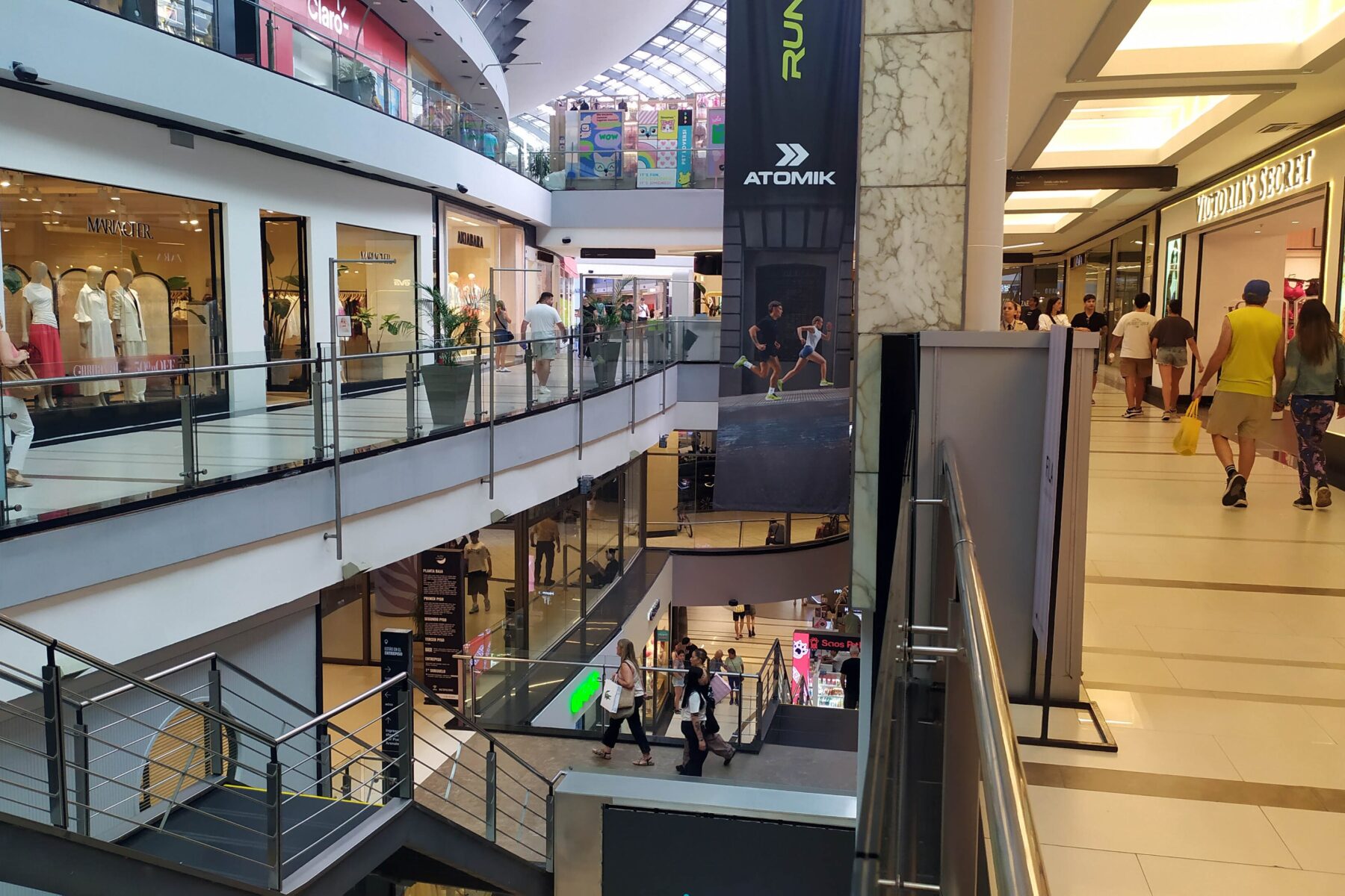 Interior of the Alto Palermo shopping mall in Buenos Aires, Argentina