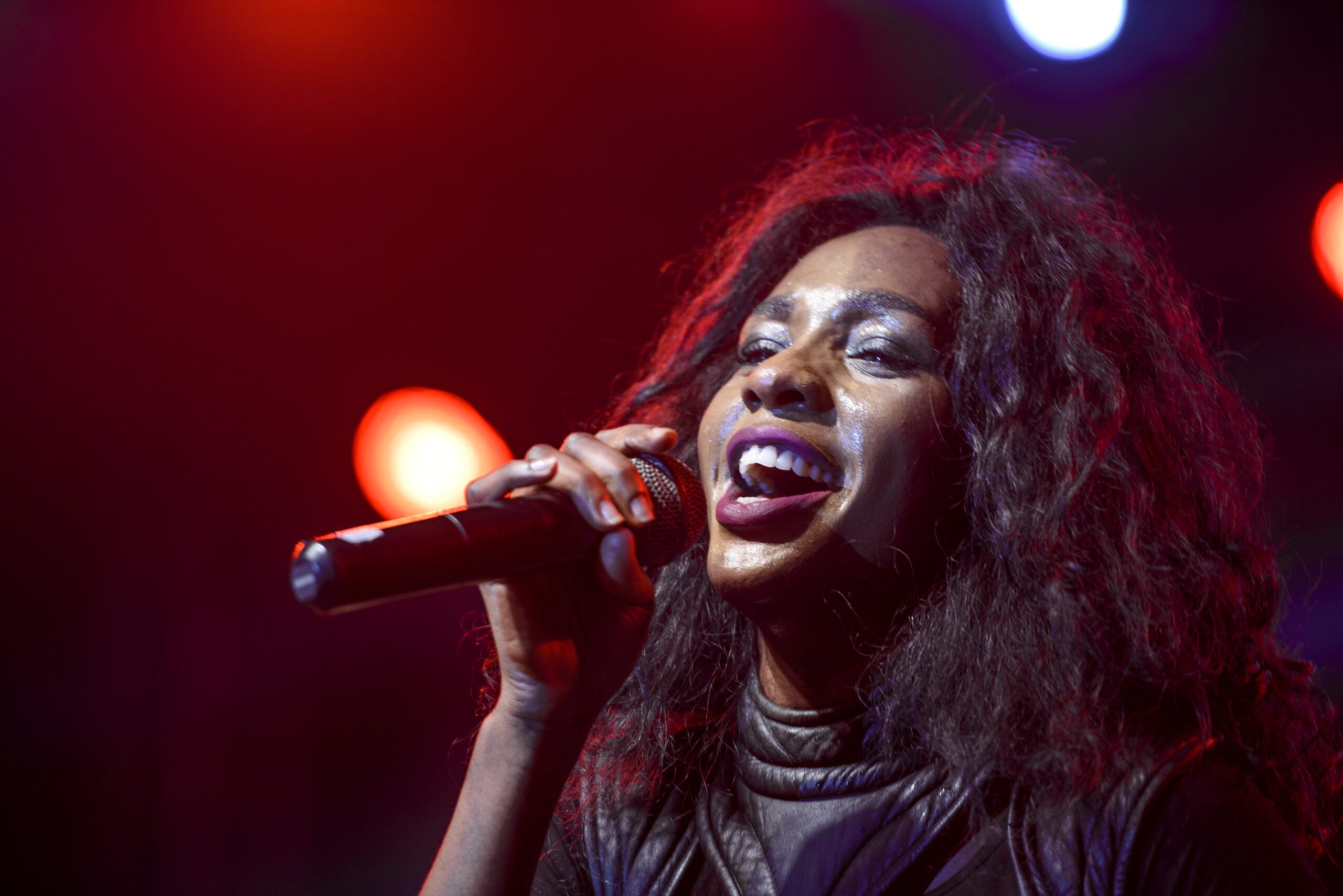 African music — a musician performs on stage