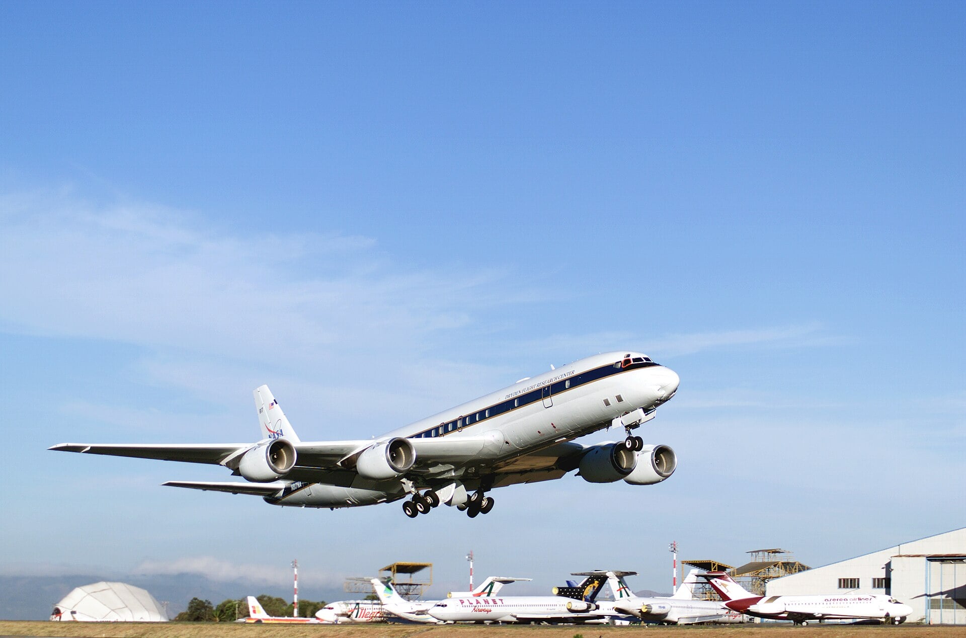 Aircraft at Juan Santamaria airport in San Jose, Costa Rica airport e-gates