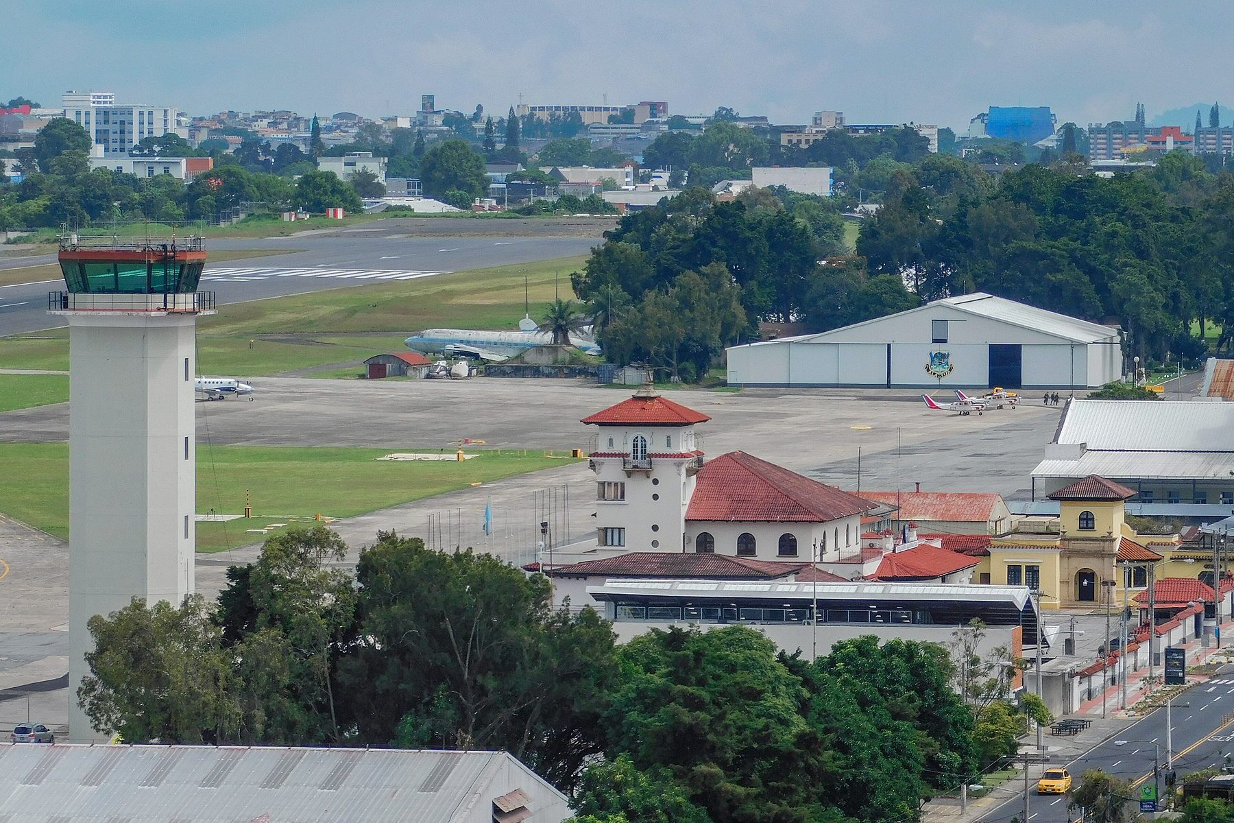 Aircraft at La Aurora airport in Guatemala City, TAG Airlines Guatemala El Salvador