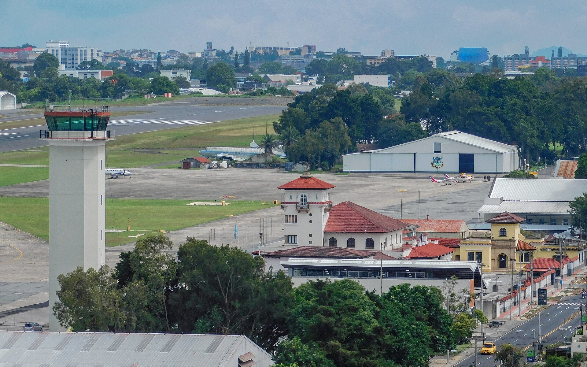 Aircraft at La Aurora airport in Guatemala City, TAG Airlines Guatemala El Salvador