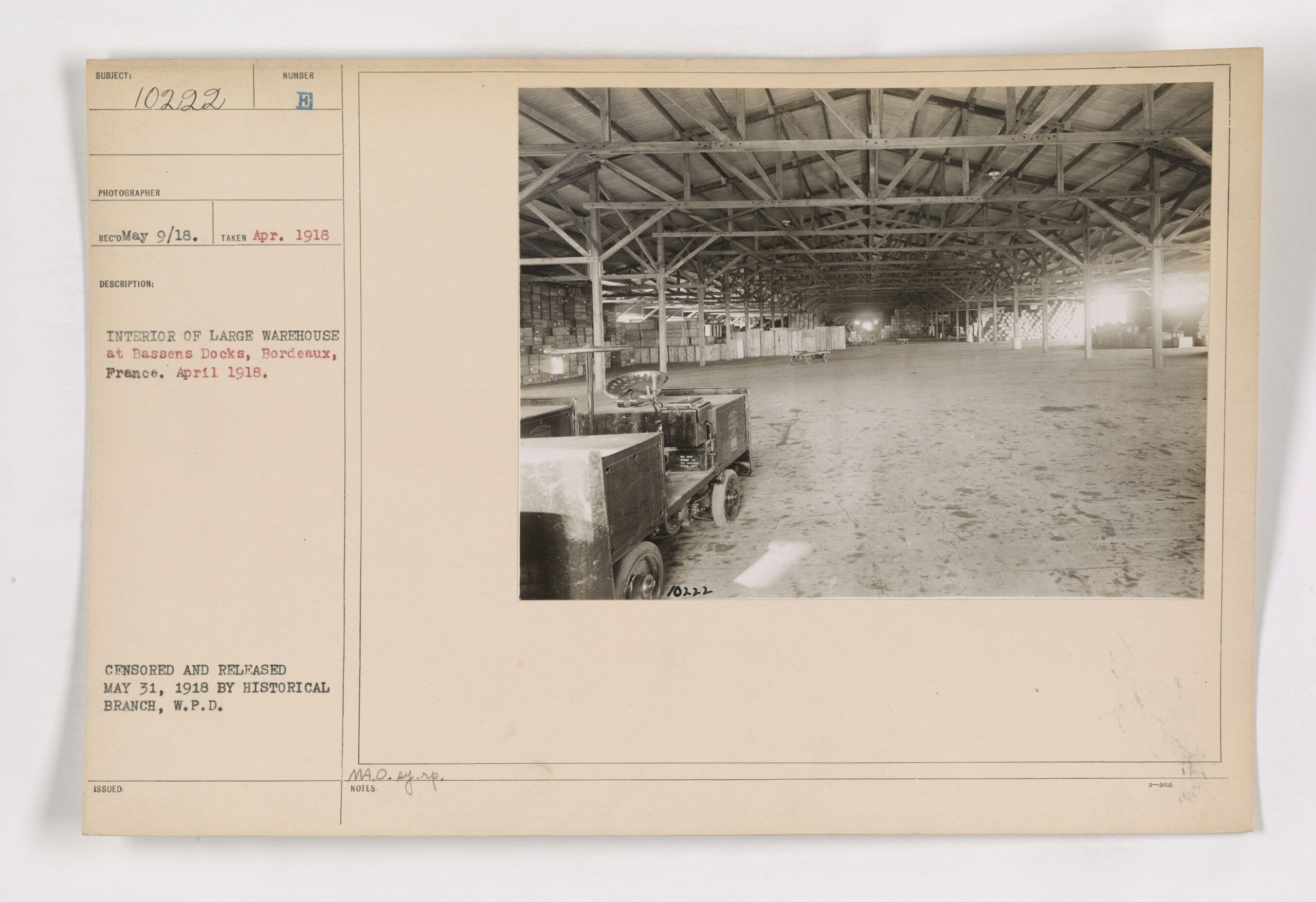Inside a logistics warehouse