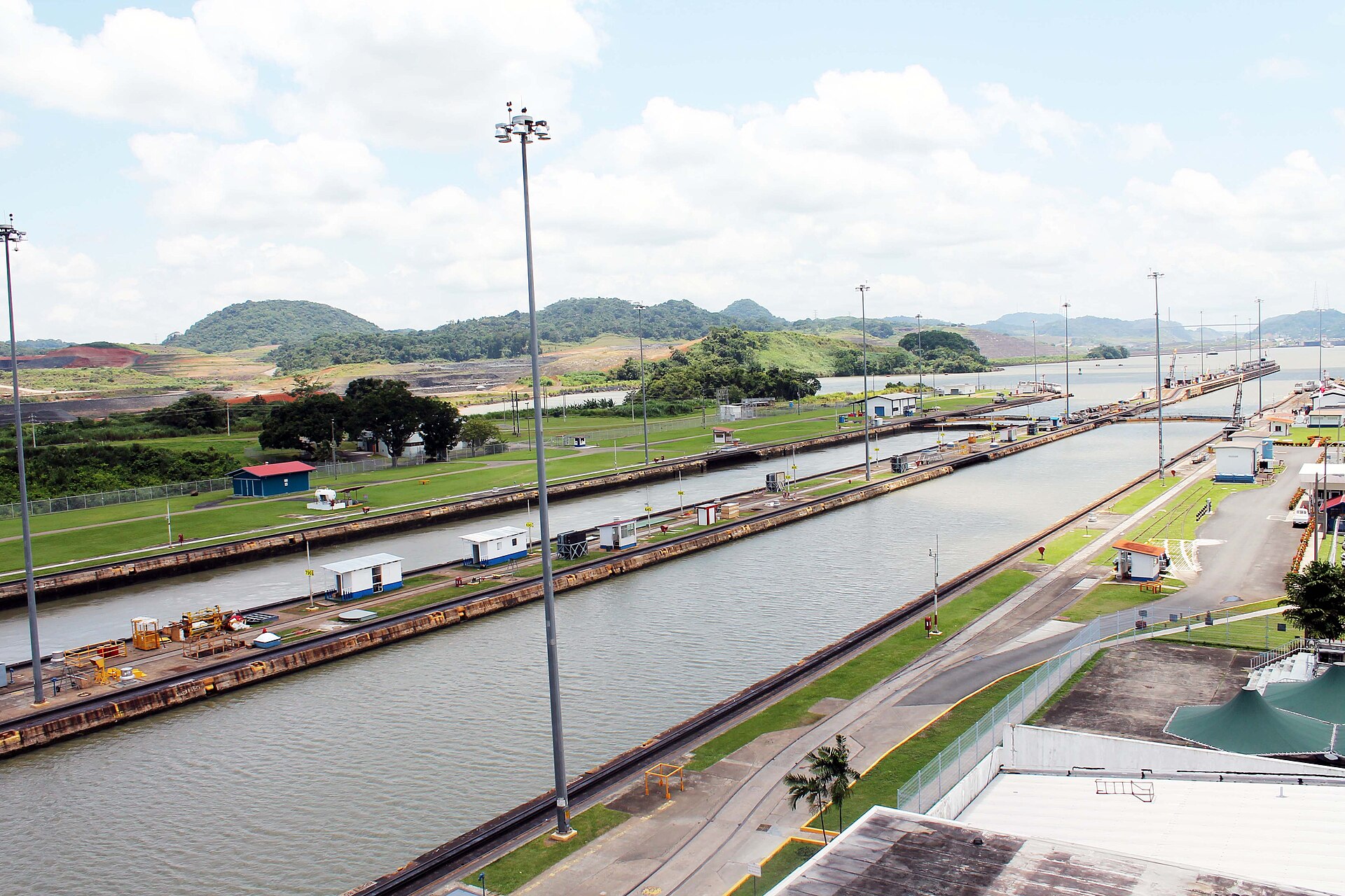 Miraflores locks on the Panama Canal, Panama El Nino
