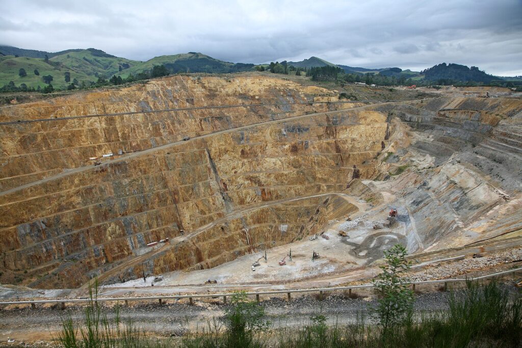 An open-pit gold mine
