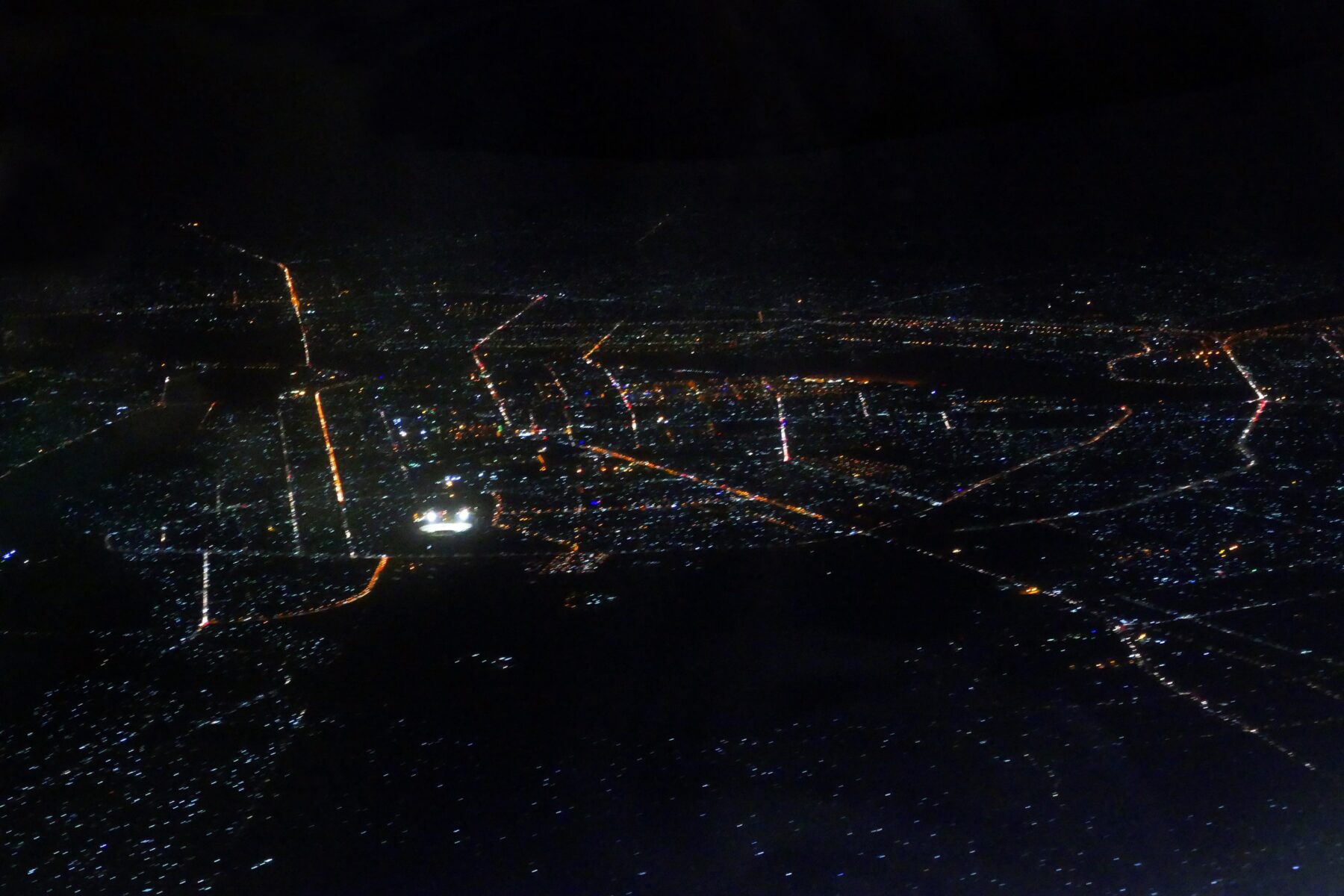 Burkina Faso power plant financing — Ouagadougou at night from the air
