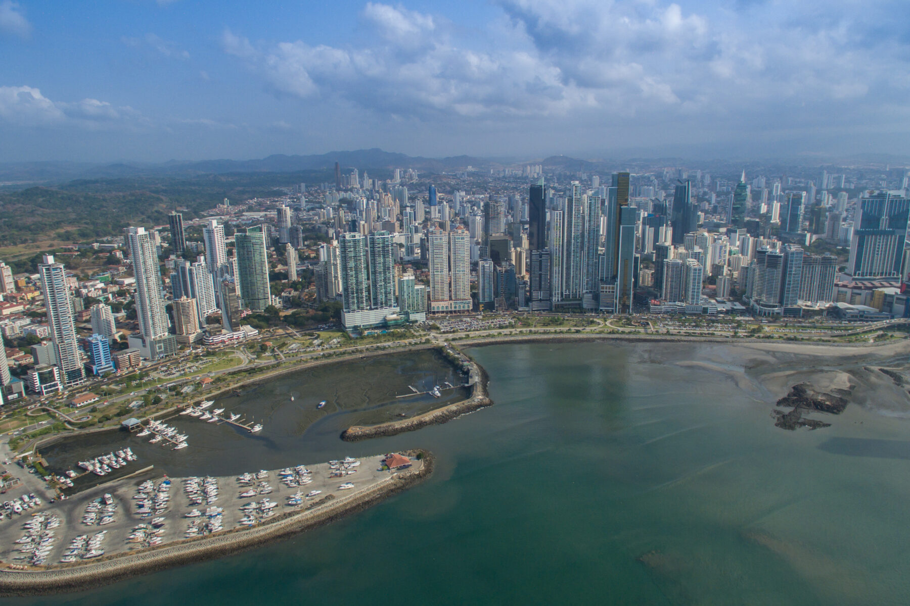 Panama City financial district skyline