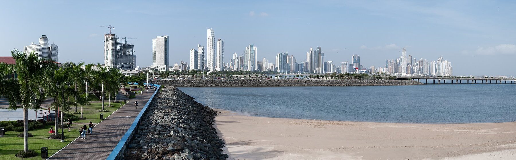 Panama City residential towers panorama, Panama new credit