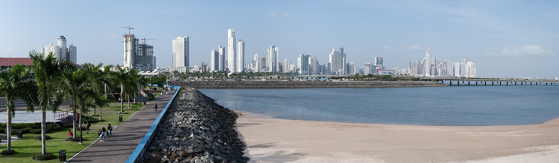 Panama City residential towers panorama, Panama new credit