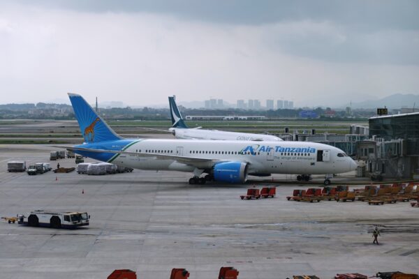 Air Tanzania Boeing 787 Dreamliner at Guangzhou airport
