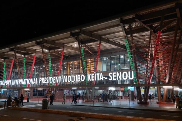 Mali Algeria relations - Bamako-Senou international airport at night