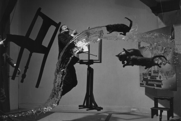 Salvador Dali in the Dali Atomicus photograph, Dali Mexico City exhibition