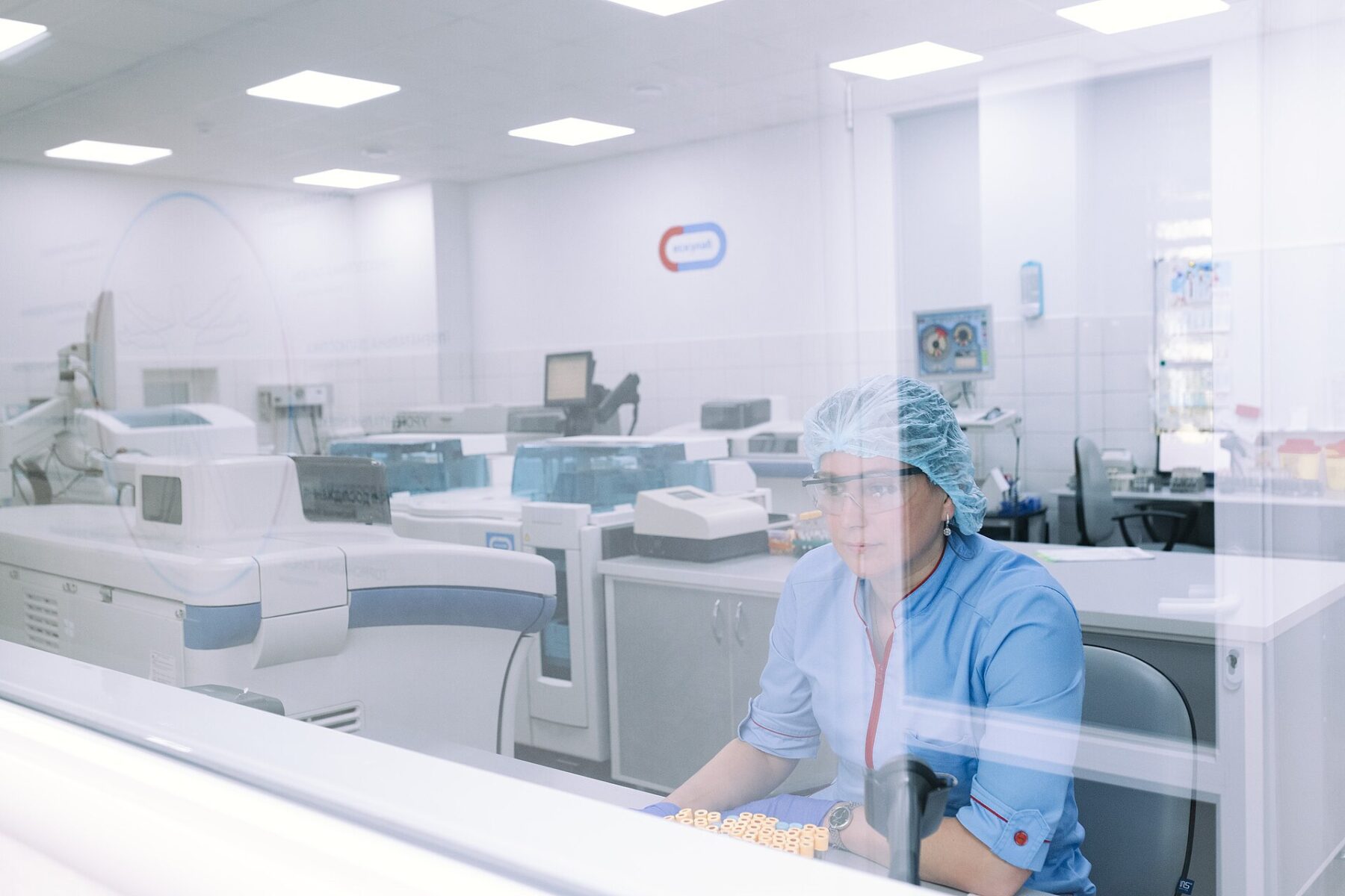 Scientist working in a modern laboratory
