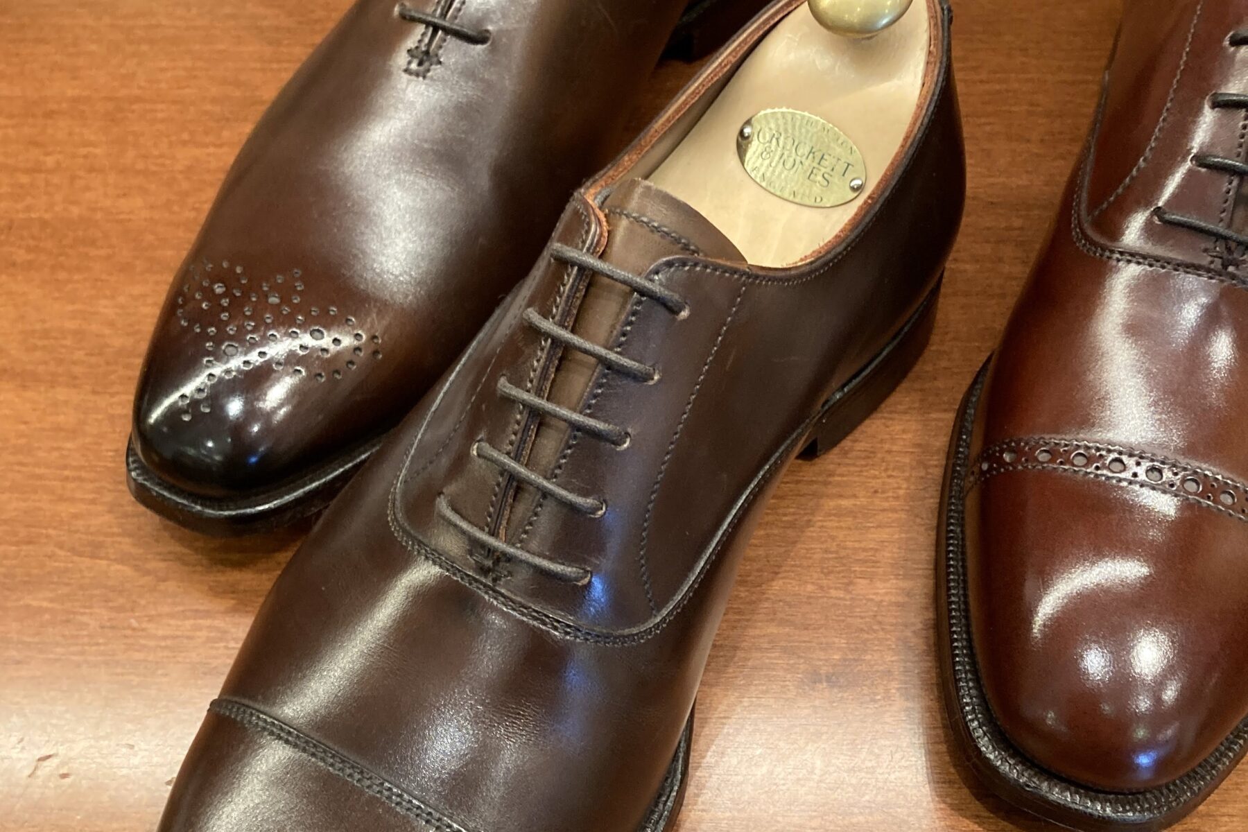 Shoes on display in a store