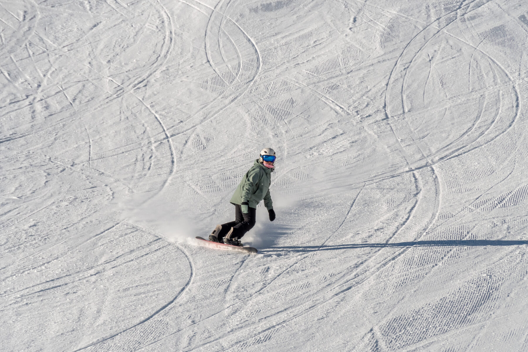 A ski resort in winter