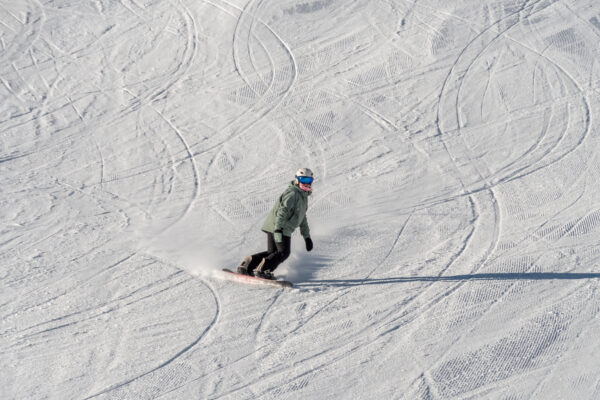 A ski resort in winter