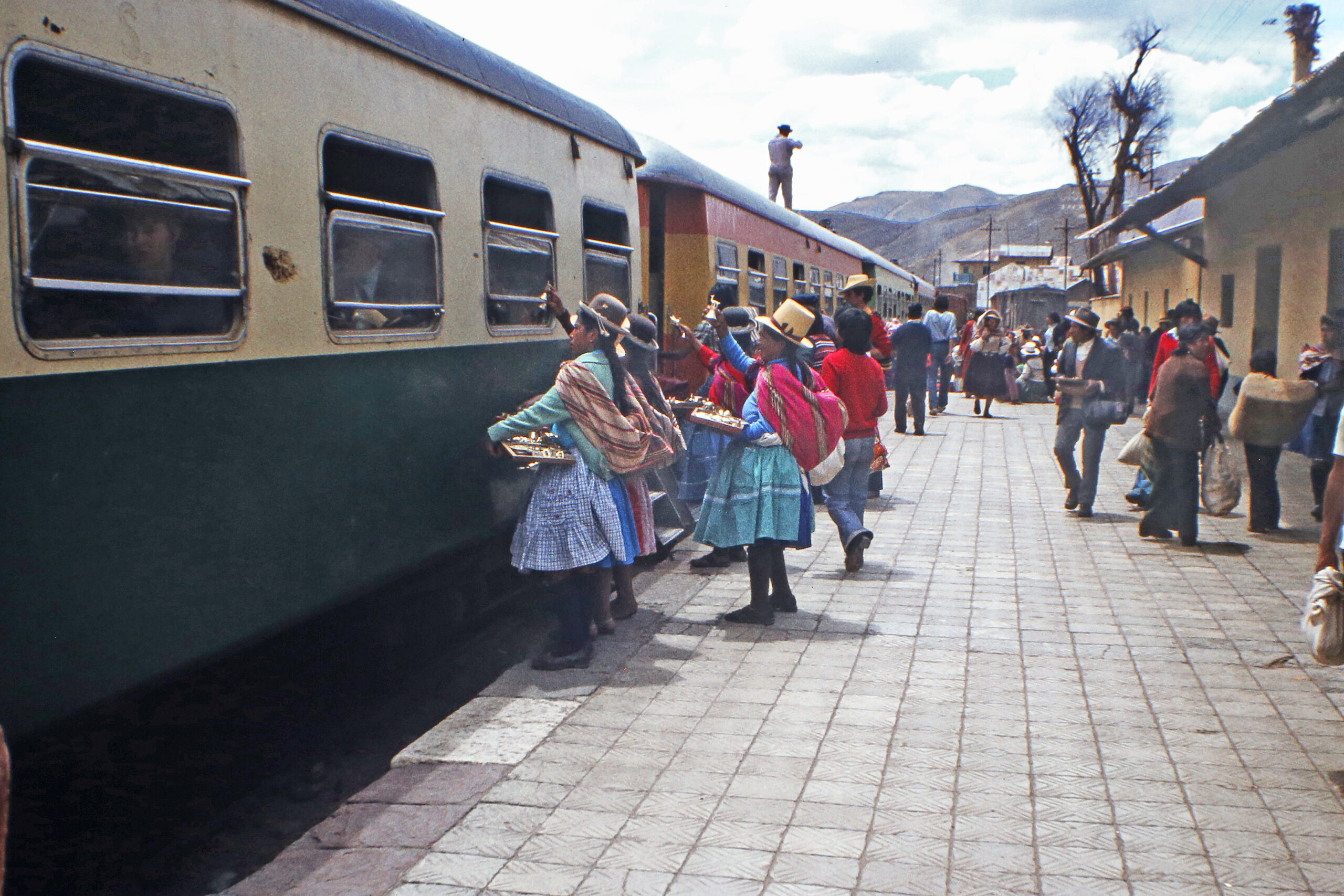 A train in the Peruvian Andes