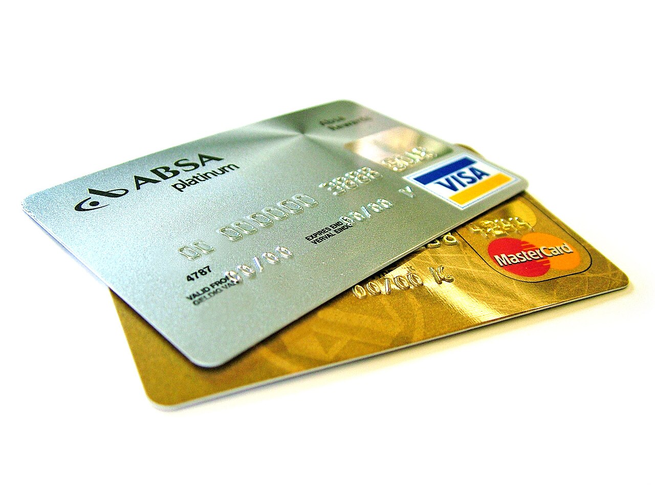 Credit cards used for digital payments