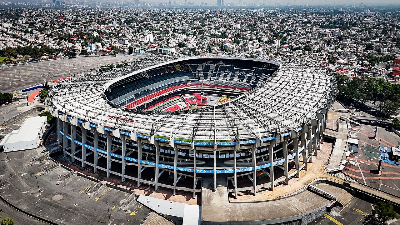Estadio Azteca in Mexico City from the air