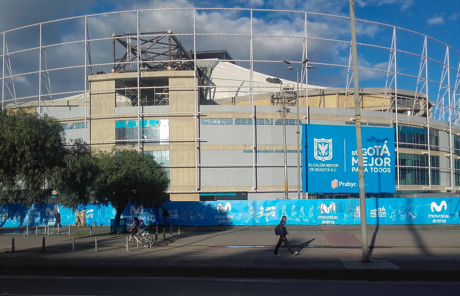 The exterior of the Movistar Arena in Bogota, venue for the Alvaro Diaz Bogota shows