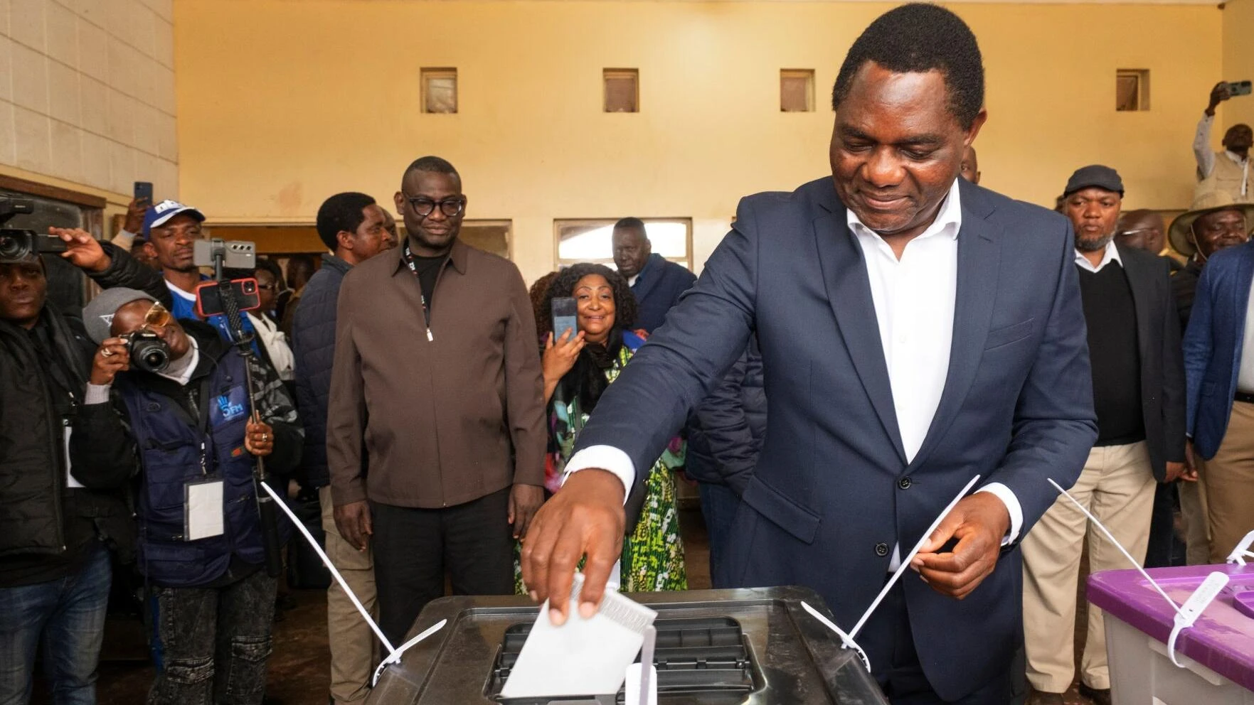 Zambia election result — the central business district of Lusaka