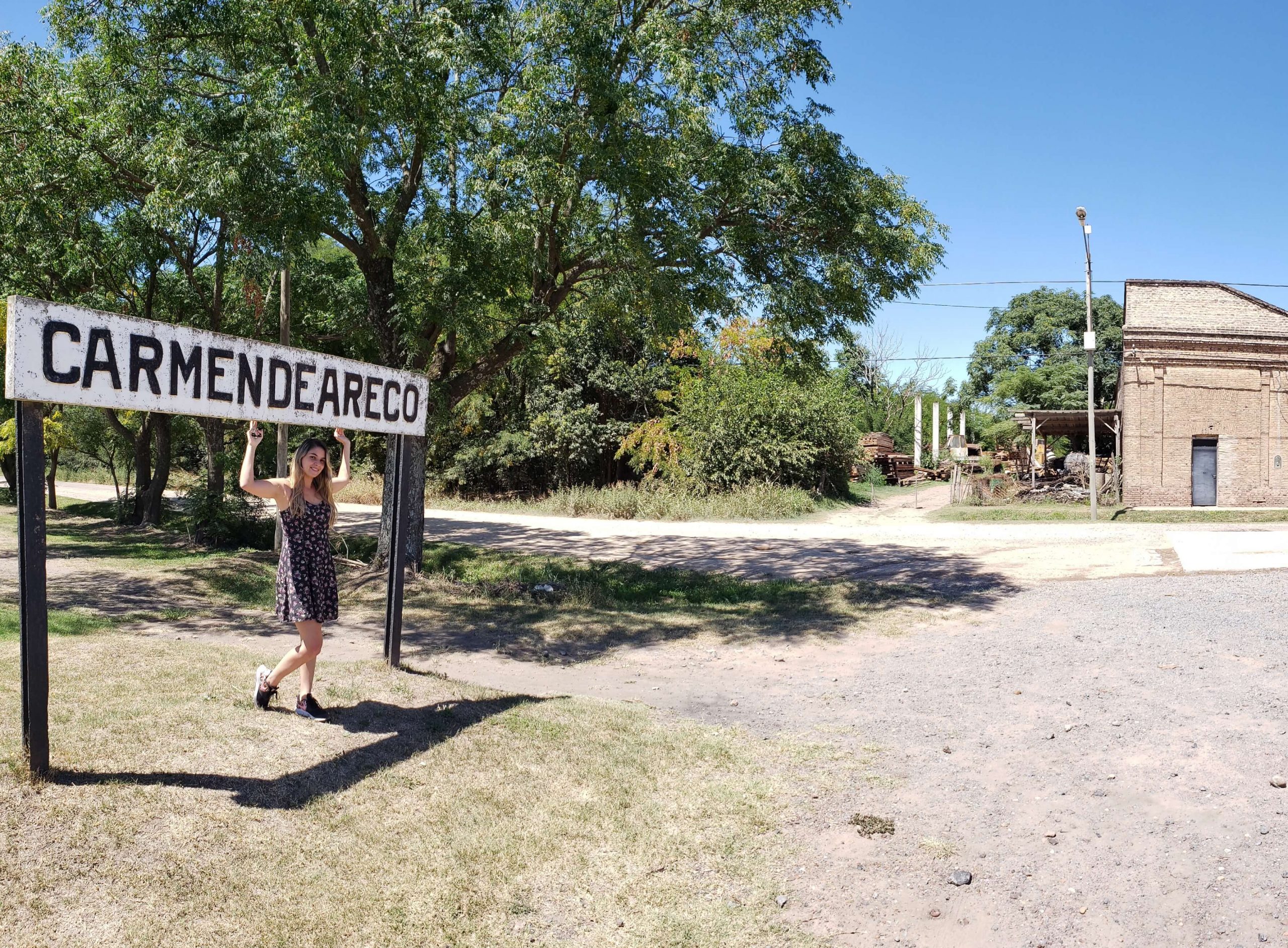 Carmen de Areco - a rural road running through the pampas of Buenos Aires province