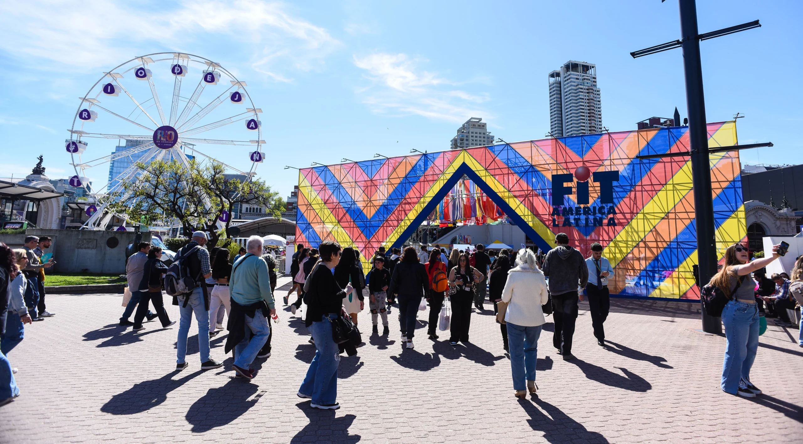 Historic view of the La Rural fairground in Palermo, Buenos Aires, venue of the FIT travel fair