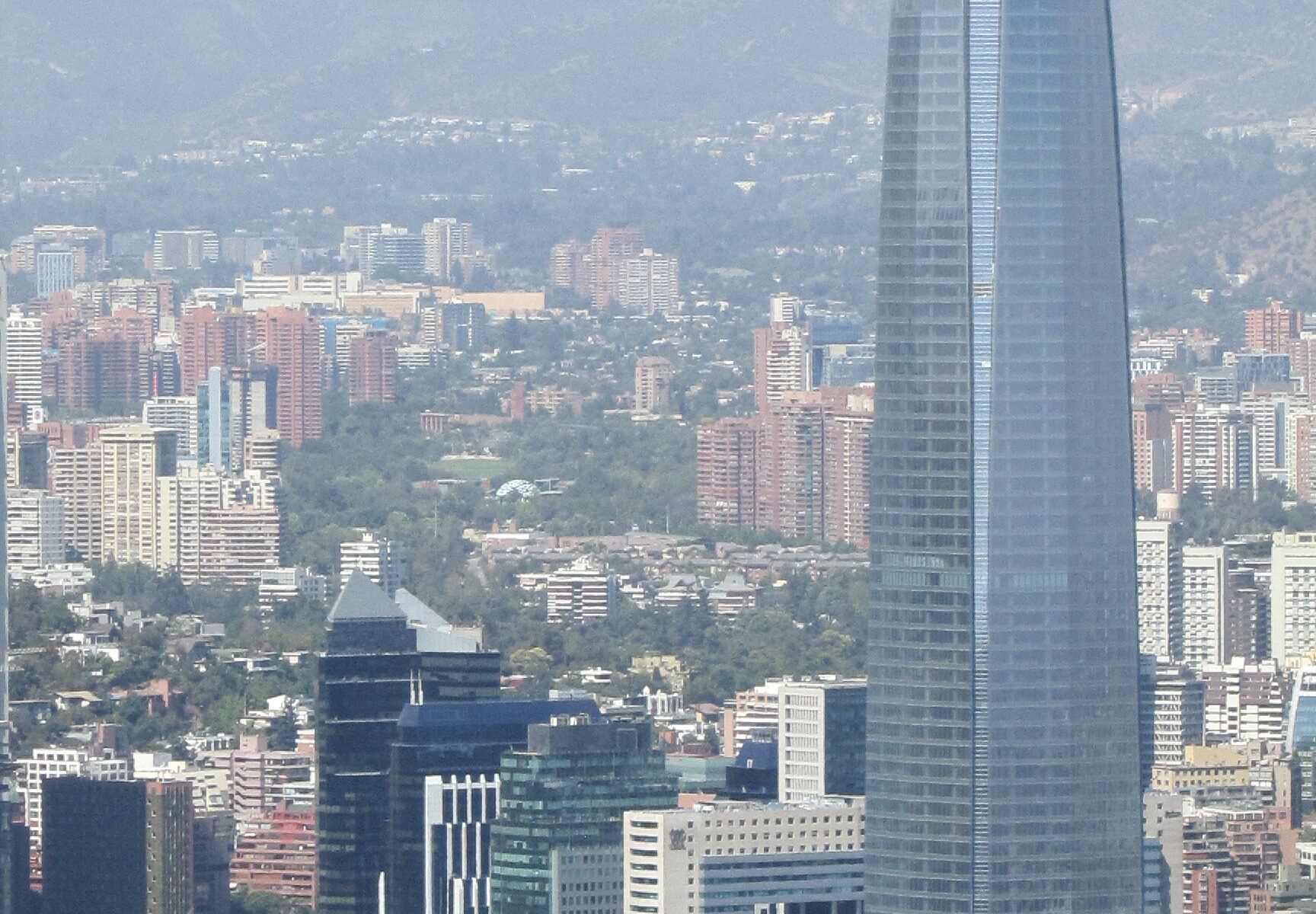 Santiago skyline in Chile, home of Entel, whose Q2 profit rose 39.4%