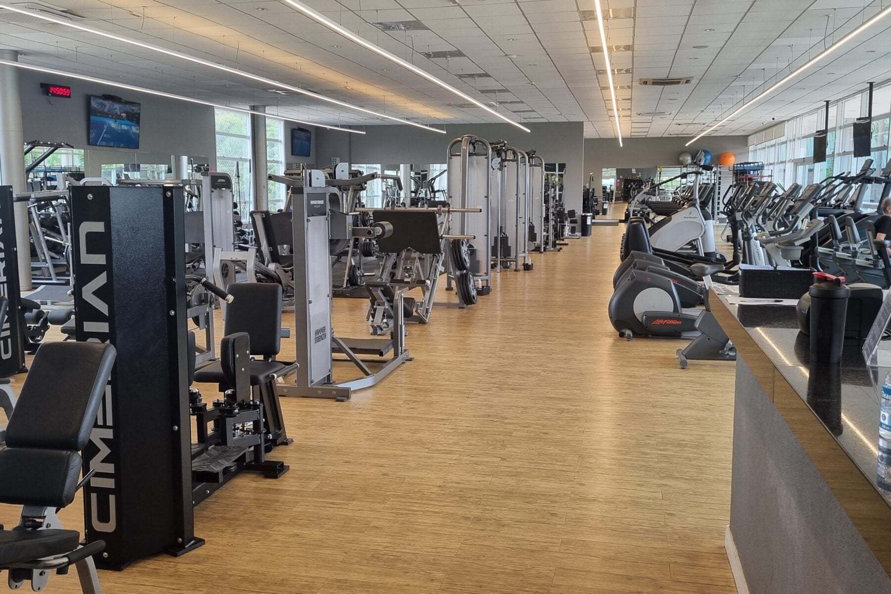 Interior of a Smart Fit fitness gym in Brazil after the Evolve acquisition