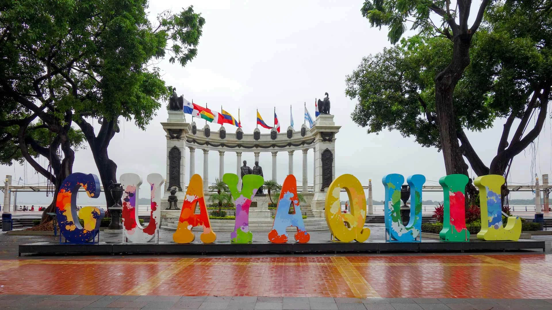 The Malecón 2000 boardwalk in Guayaquil, Ecuador.