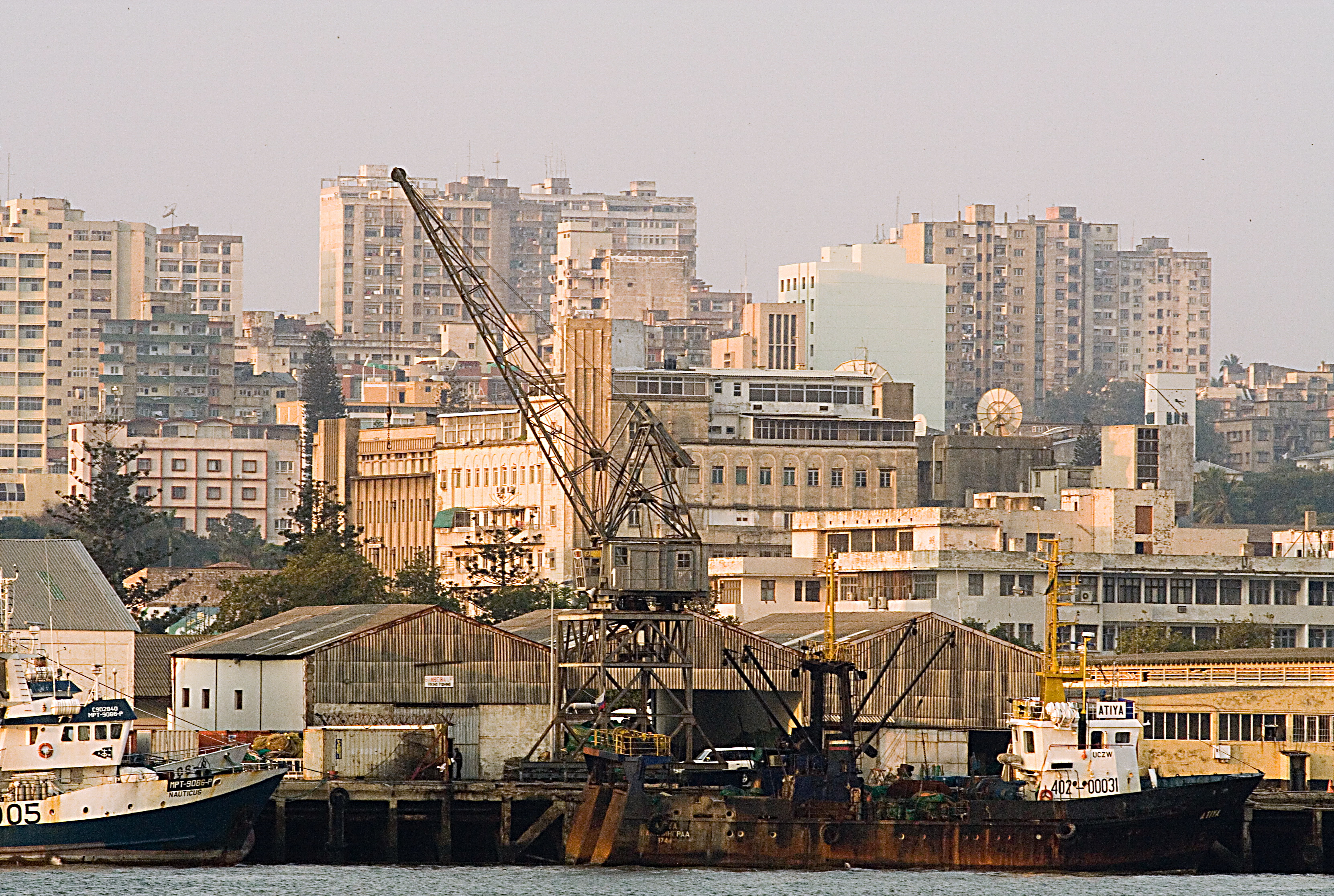 Mozambique development bank - the skyline and port of Maputo