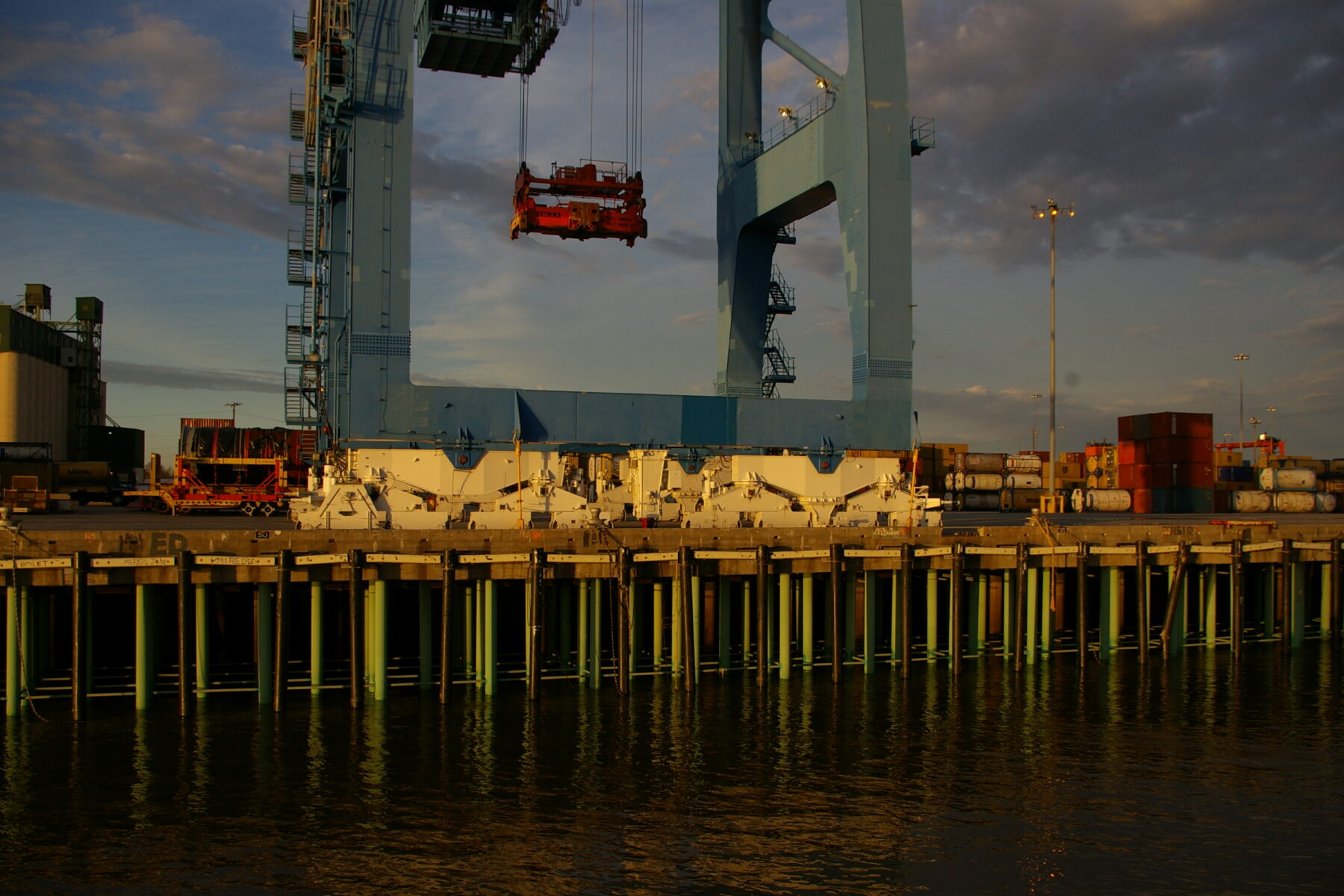 Cargo crane at the Port of New Orleans on the Mississippi