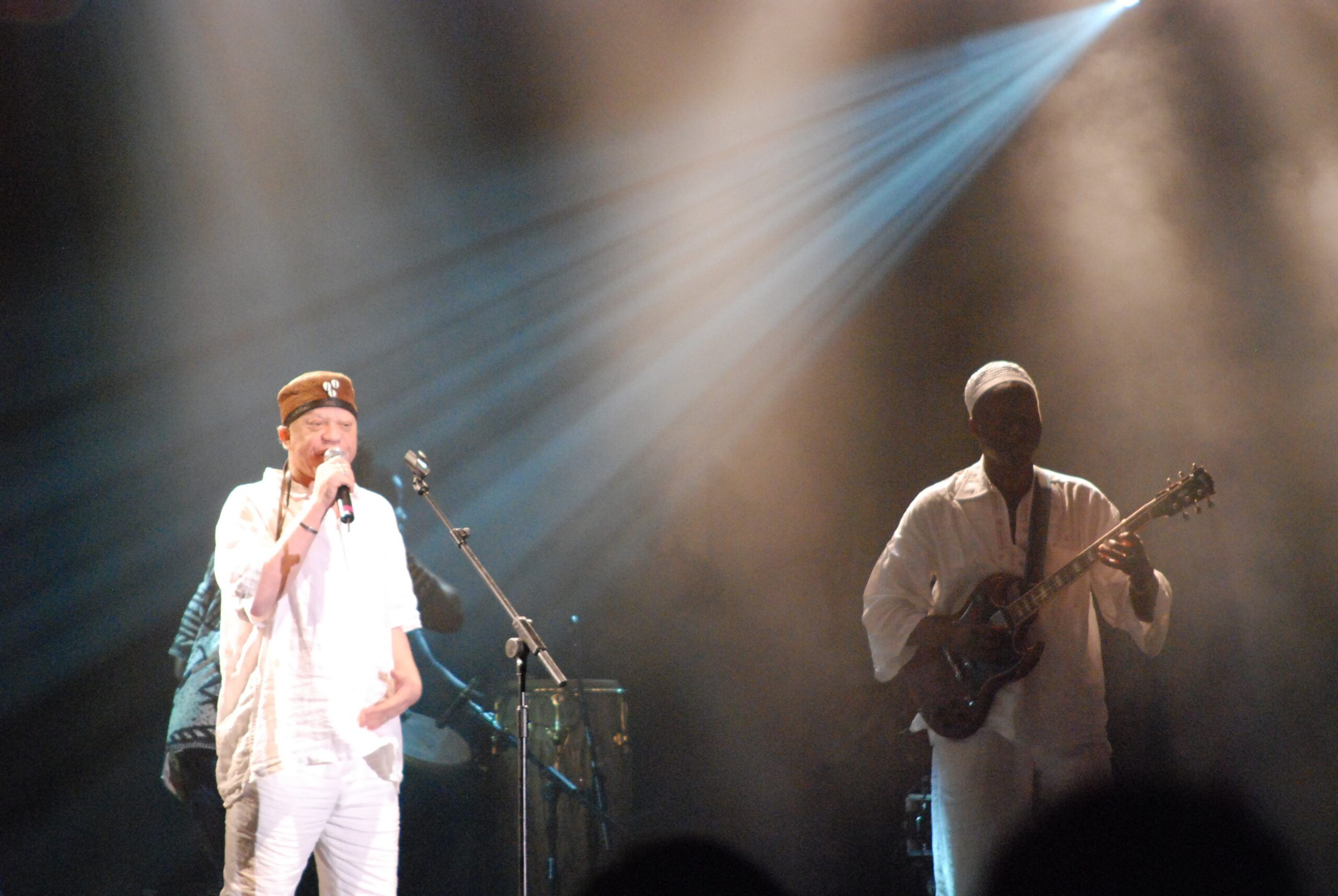 Salif Keïta, the Malian singer, performing on stage