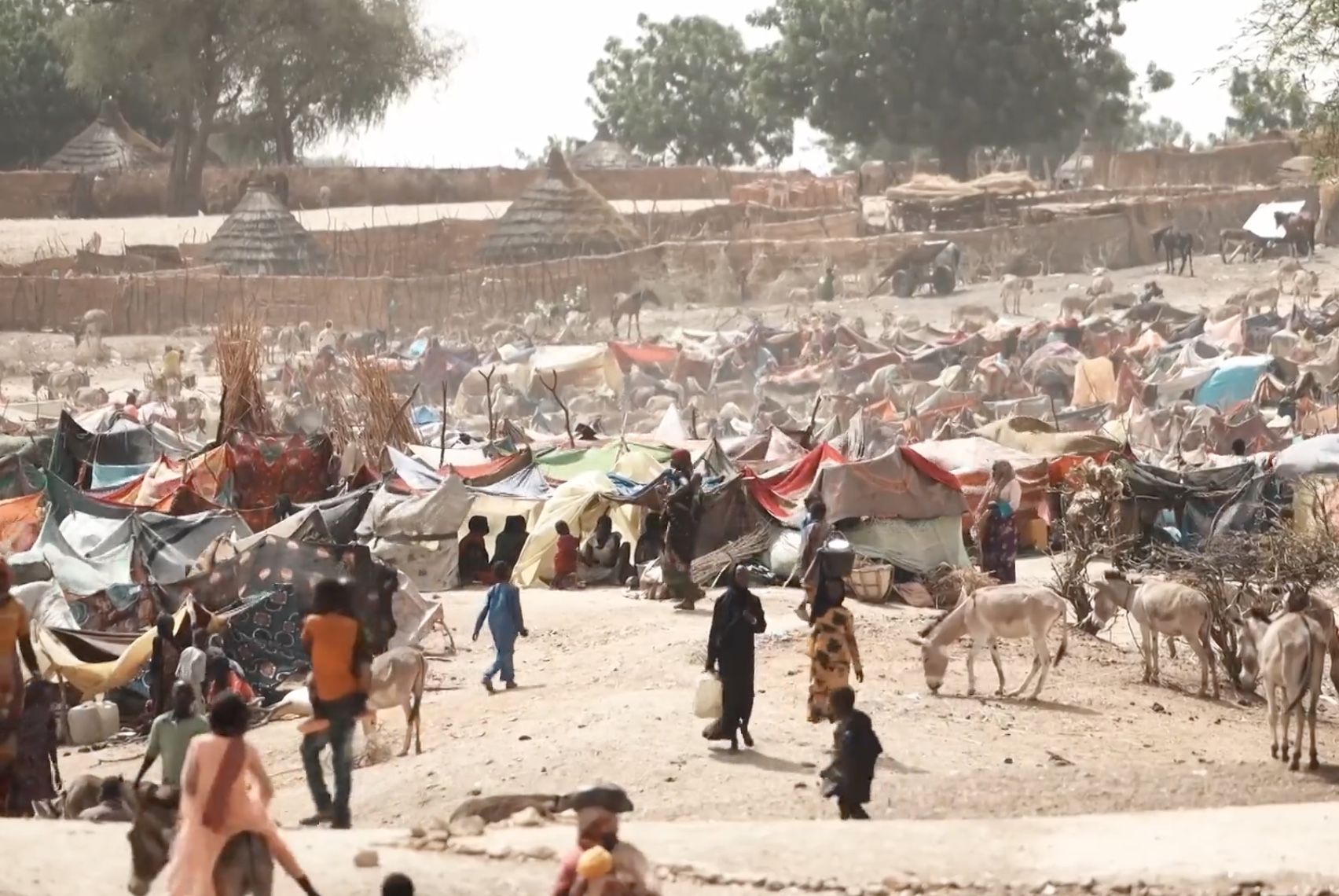 RSF supply routes - a camp for Sudanese refugees in Chad
