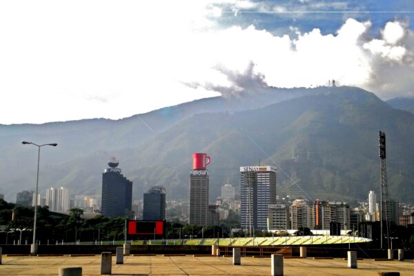 Caracas, Venezuela skyline as the Caracas stock exchange surges in 2026