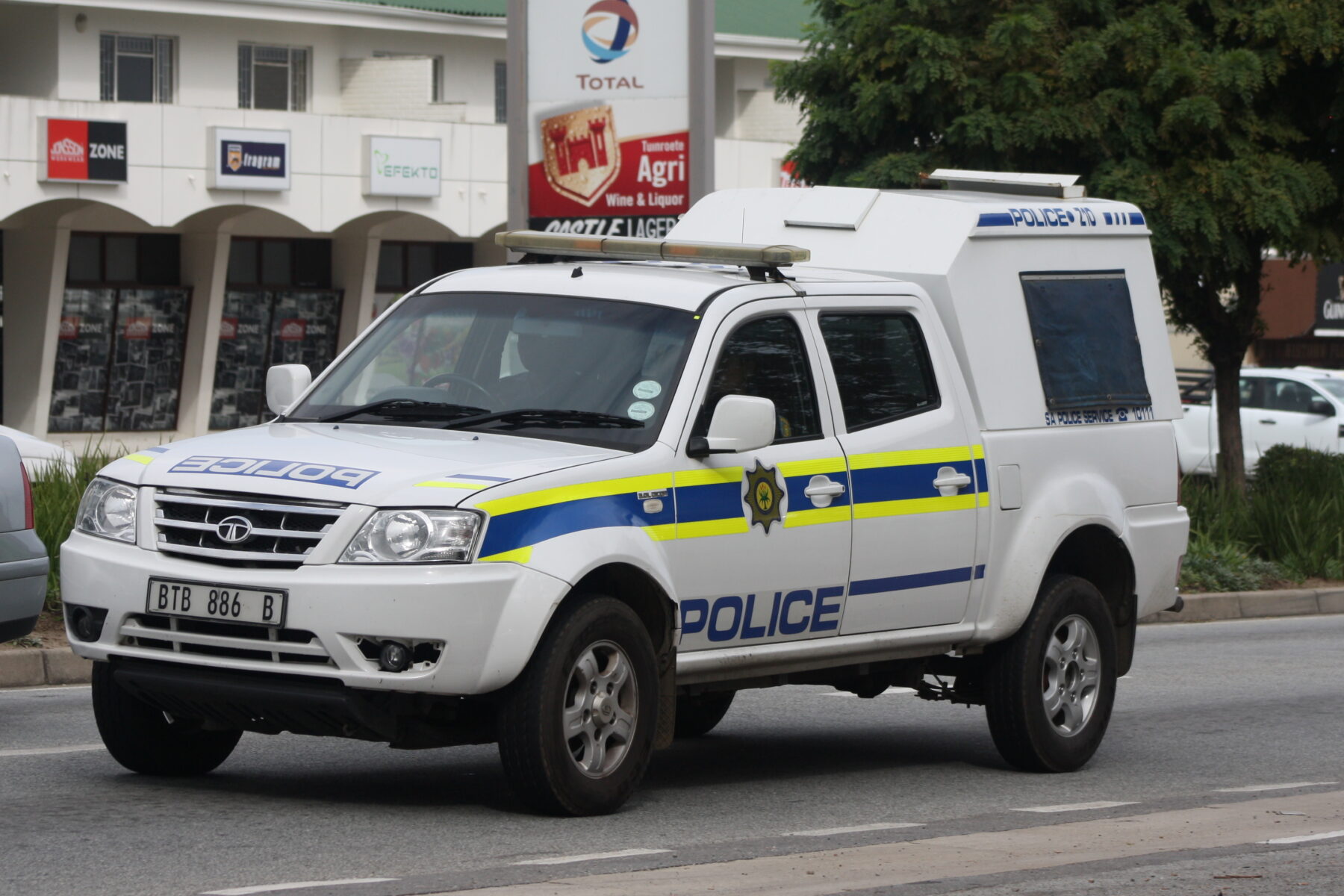 A South African Police Service patrol van