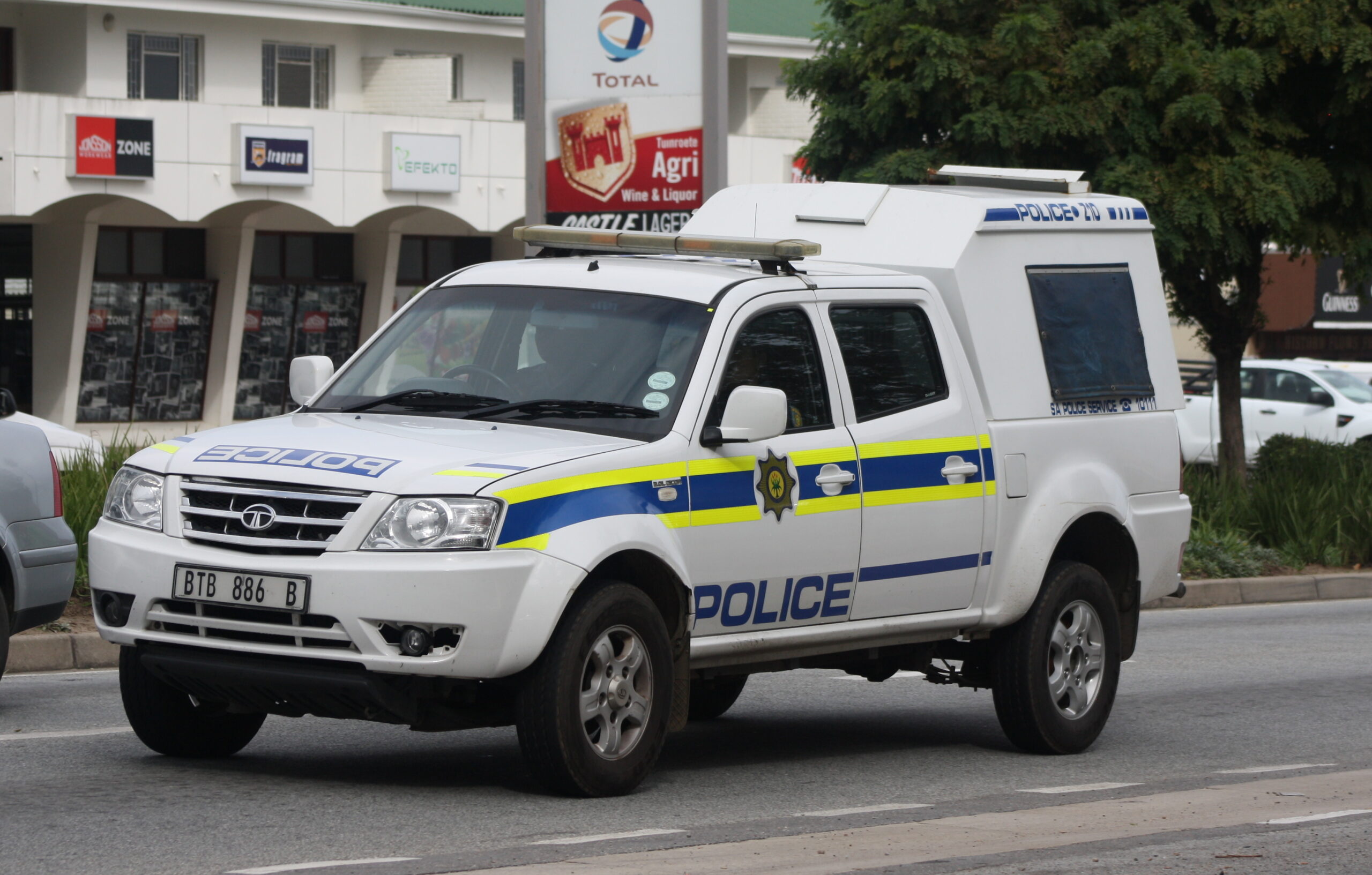 Limpopo meth lab case — a South African Police Service patrol van