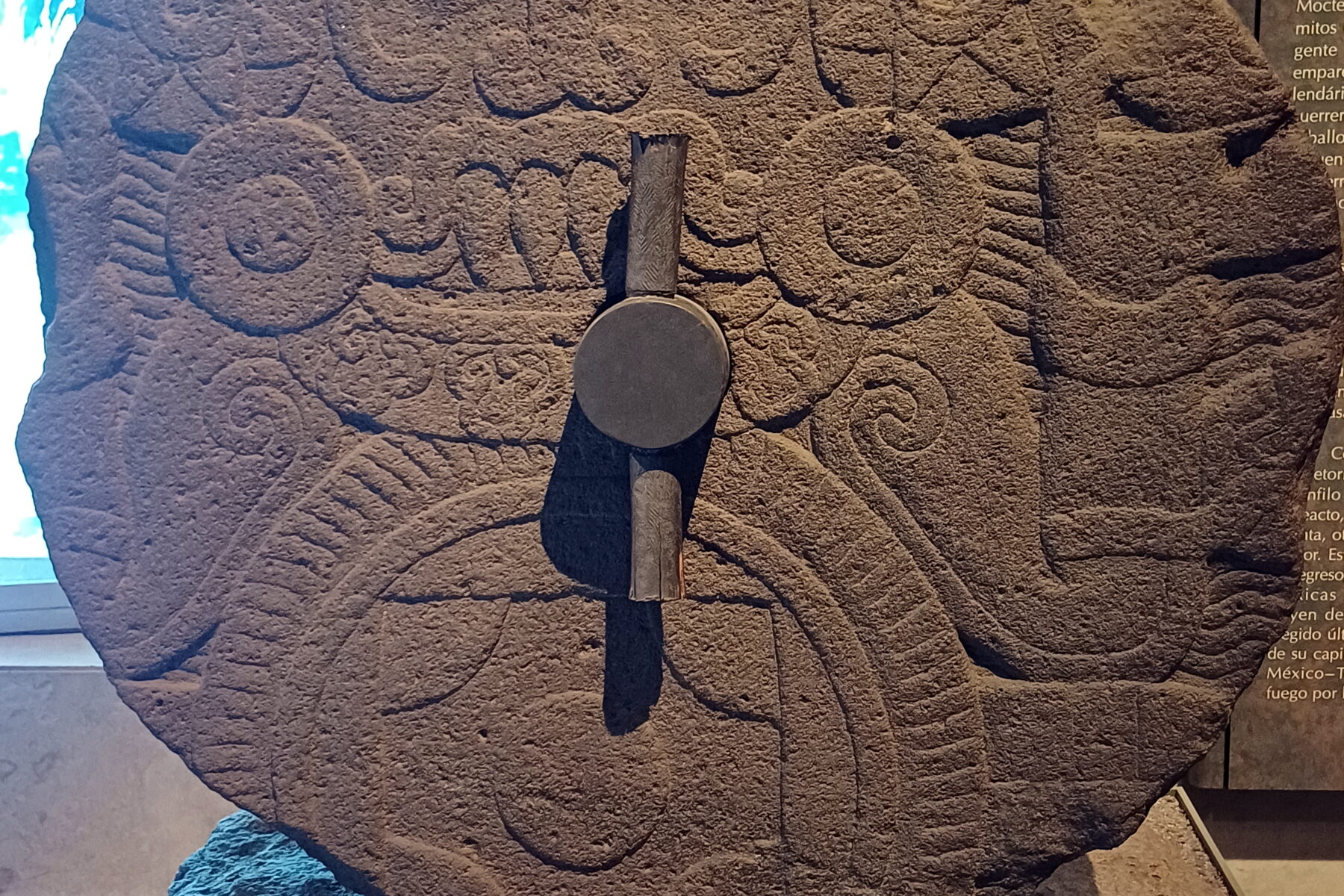 A pre-Hispanic artifact in a Mexican museum, like those being returned to México