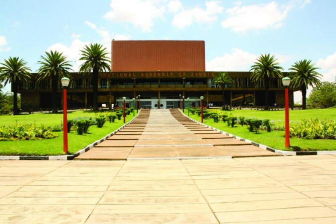 The National Assembly of Zambia building in Lusaka