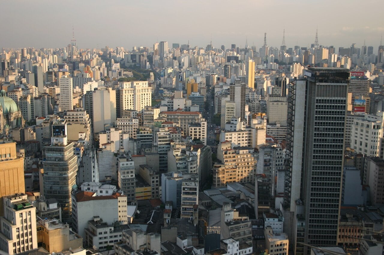 The S o Paulo skyline, where the Amil sale to Advent and Bain is being negotiated