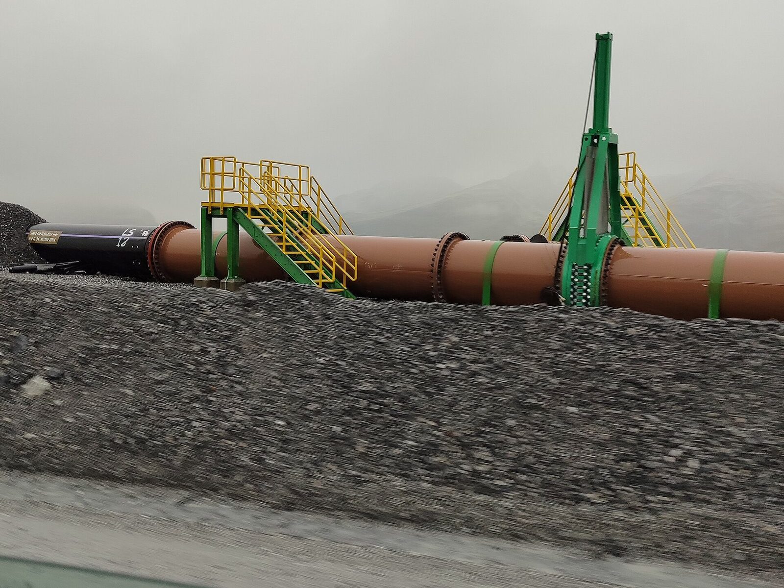 The ore pipeline at the Antamina copper-zinc mine in Peru