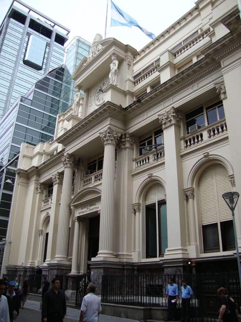 The Banco Central de la República Argentina headquarters in Buenos Aires