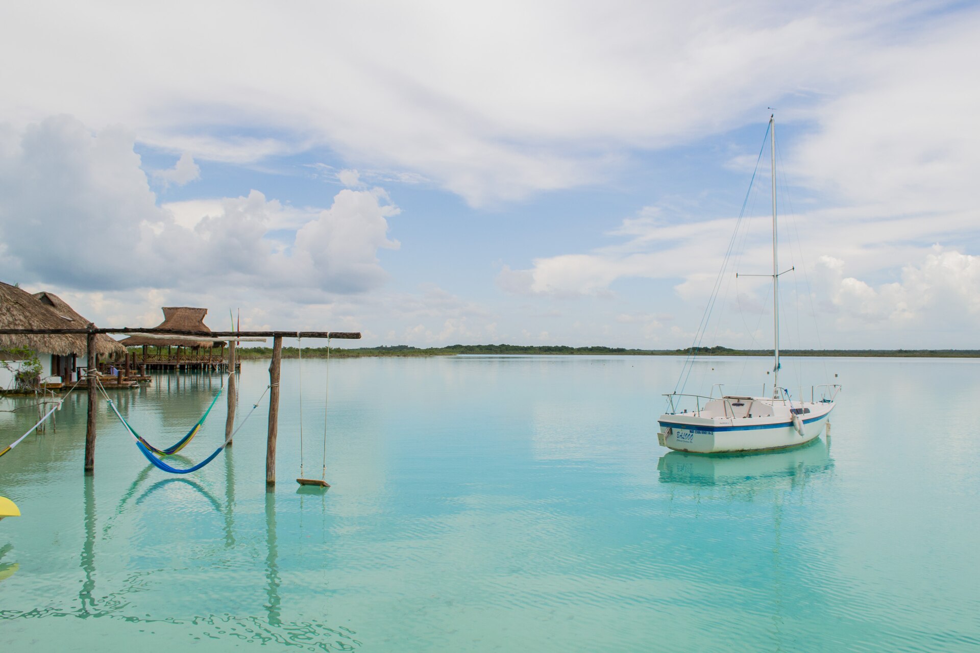 View of the seven-colored lagoon in Bacalar Magic Town