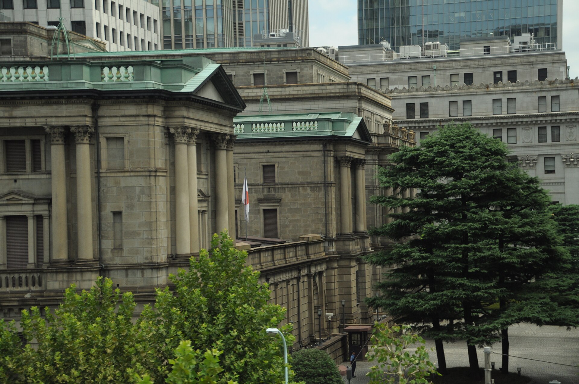 The Bank of Japan's headquarters in Tokyo, whose September decision now hangs over a thirty-year yield high