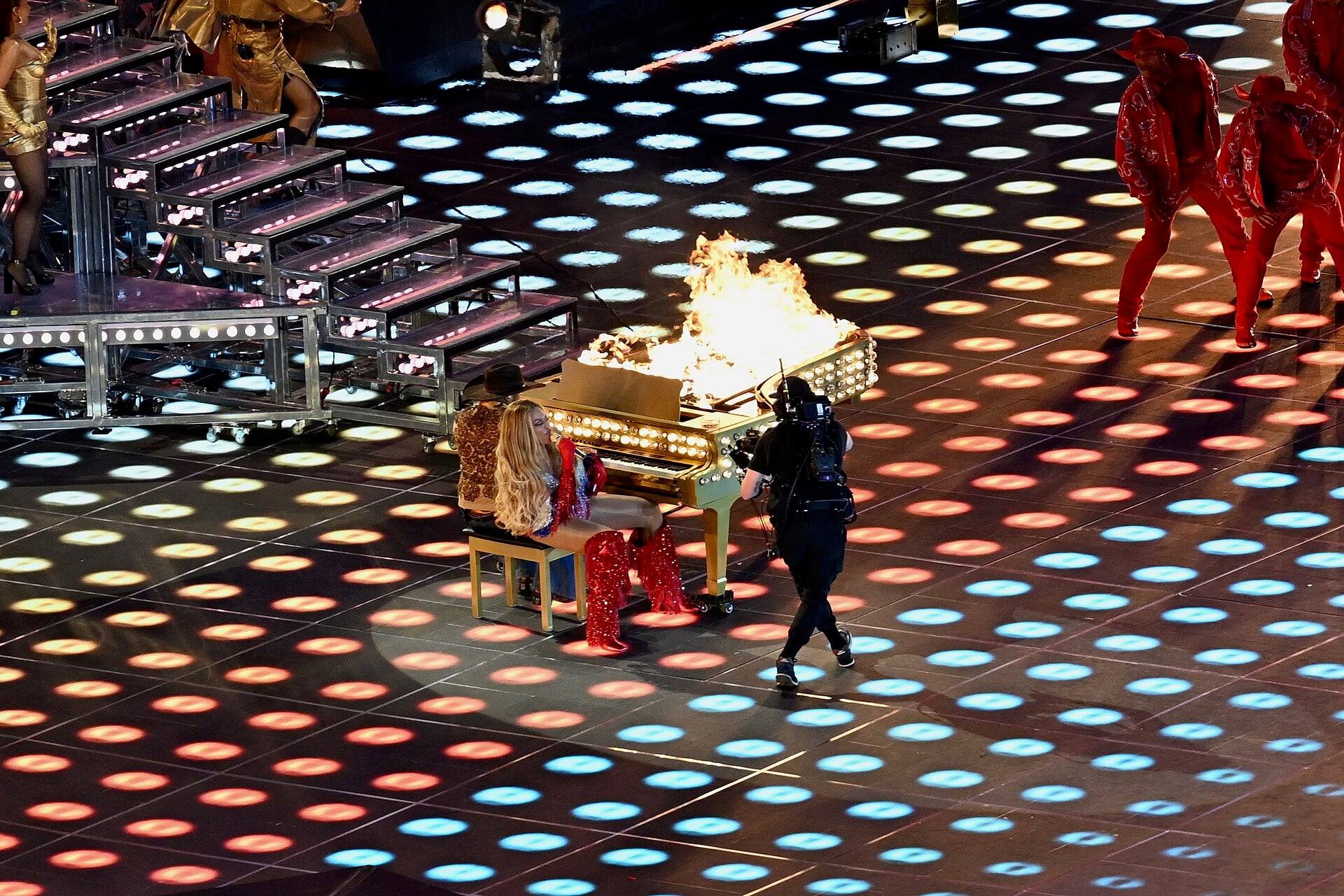 Beyoncé performing on her Cowboy Carter Tour